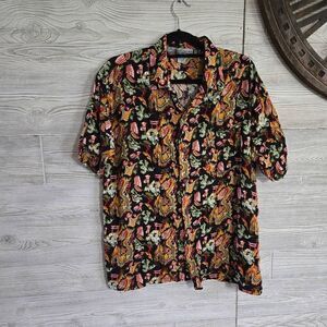 Pineapple Connection Dragons Buttons Down Mens SZ M